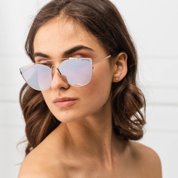 🕶️ New Tom Ford Jacquelyn-02 FT0563/S 14X Sunglasses - Ruthenium Frame - Picture 6 of 10